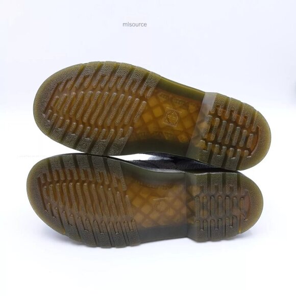 NEW Dr. Martens 1460 Metallic Lace Up Combat Boots Silver Suede - Picture 7 of 9